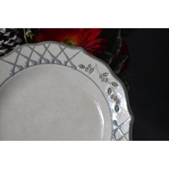 MPM Mick Morgan‎ Studio Pottery salad plates Glazed Stoneware Tan purple - Picture 6 of 9